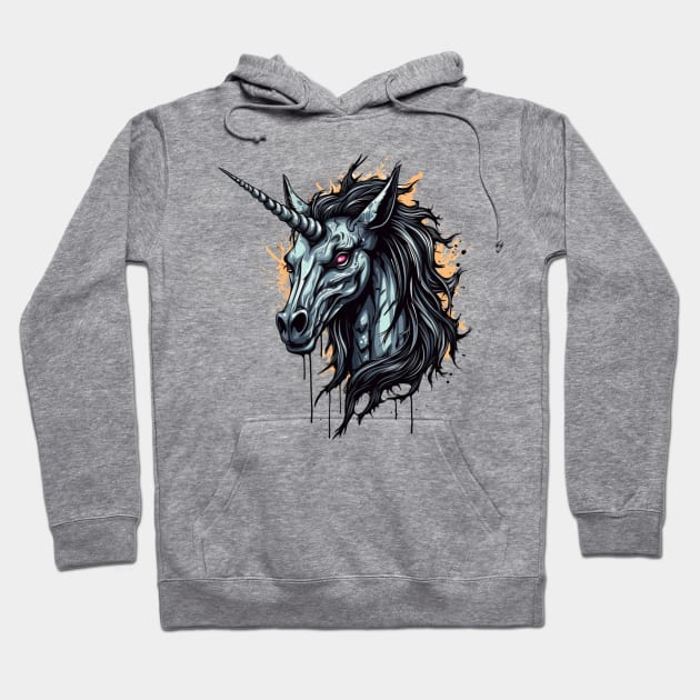 Creepy Unicorn Hoodie by OscarVanHendrix